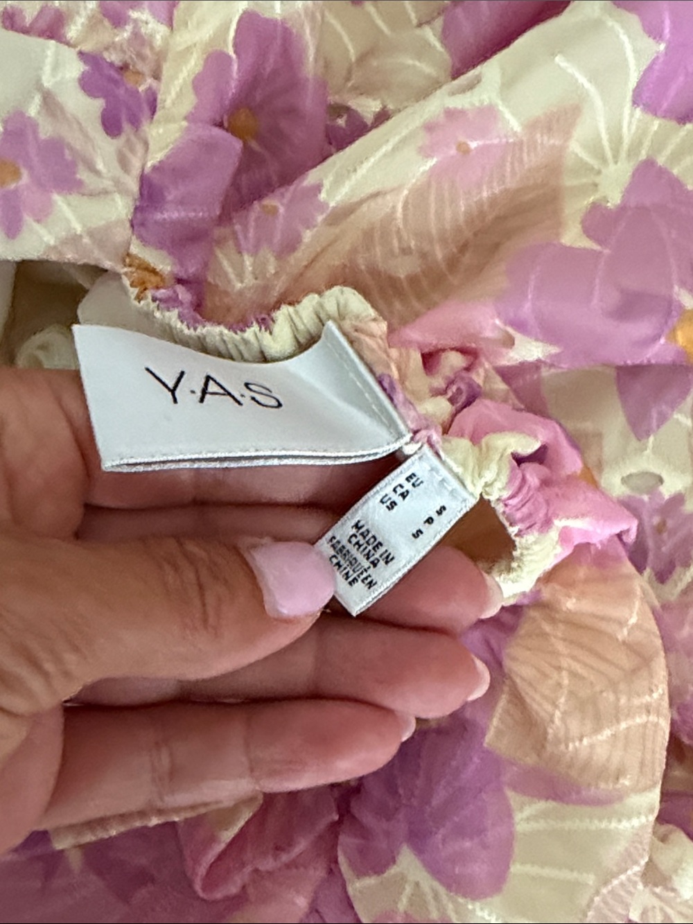 YAS pink/yellow floral dress Small - Picture 6 of 6